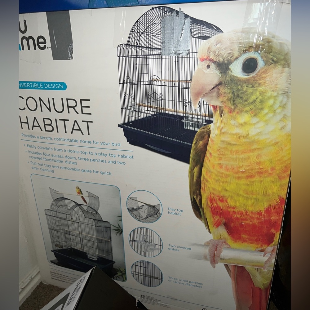 This is a medium bird cage, like new only used once
